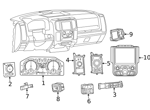 Instrument Panel for 2016 Ram 3500 #1