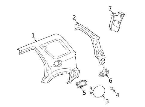 Inner Structure for 2006 Mercury Mariner #1