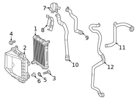 Radiator & Components for 2017 Mercedes-Benz GLE63 AMG #0