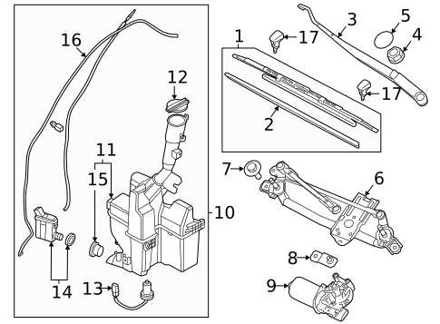 Wiper & Washer Components for 2009 Kia Rondo #10