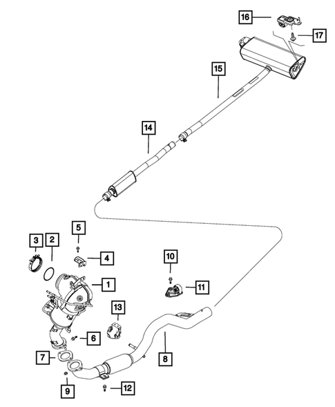 Exhaust System for 2022 Fiat 500X #1