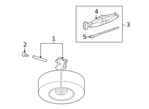Spare Tire Carrier for 2008 Mitsubishi Raider #1
