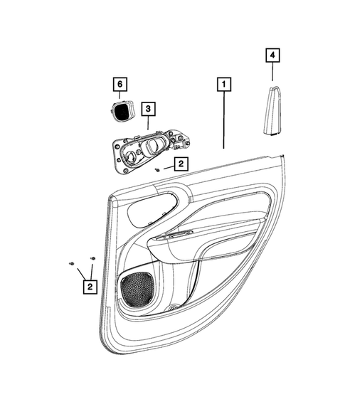 Door Trim Panels-Front and Rear for 2018 Fiat 500L #1