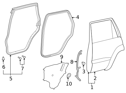 Door & Components for 2016 Lexus LX570 #1