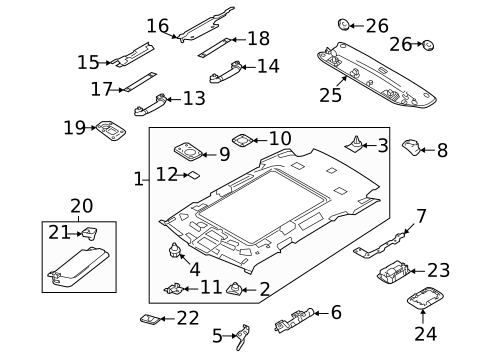 Interior Trim - Roof for 2022 Land Rover Range Rover #1