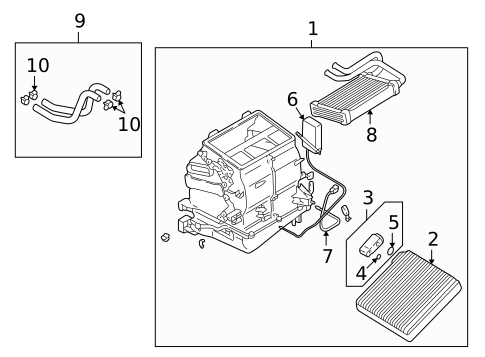 Evaporator & Heater Components for 2003 Chrysler Sebring #2