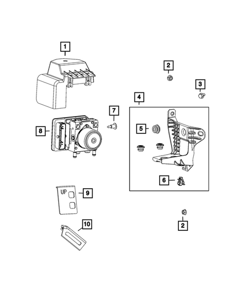 Hydraulic Control Unit, Brake Tubes and Hoses for 2022 Jeep Renegade #2
