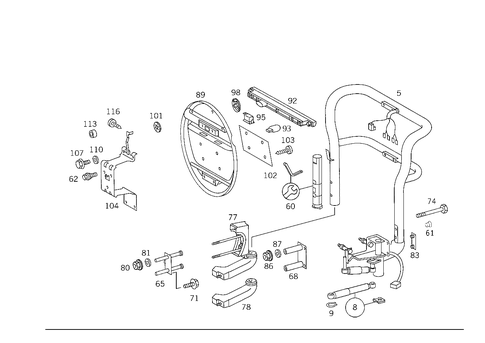 Spare Wheel Carrier for 1999 Mercedes-Benz ML430 #1