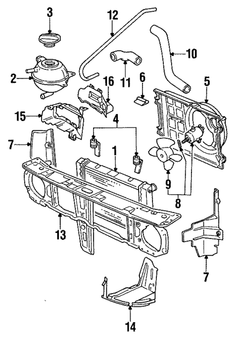 Radiator & Components for 1991 Volkswagen Jetta #0