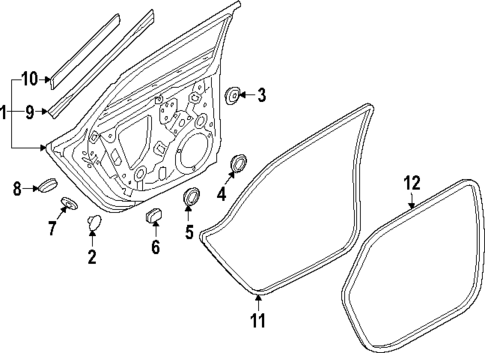 Door & Components for 2017 Audi A4 Quattro #0