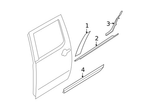 Exterior Trim - Rear Door for 2006 Nissan TITAN #0