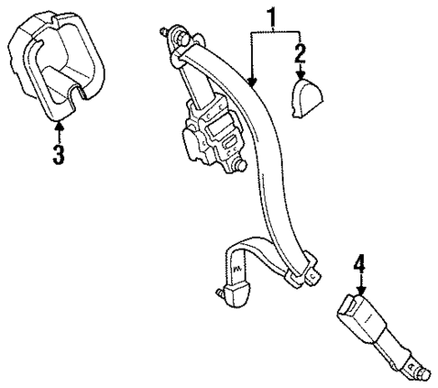 Rear Seat Belts for 1997 Isuzu Oasis #0
