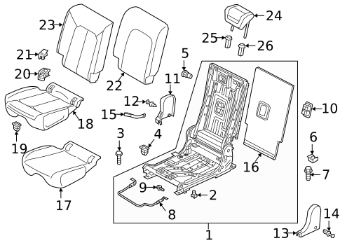 Rear Seat Components for 2025 Audi Q3 #1