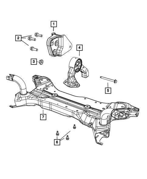 Engine Mounting for 2014 Jeep Compass #3