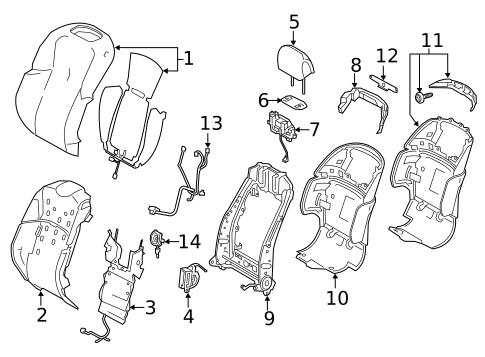 Passenger Seat Components for 2025 Lexus LS500h #1
