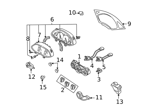 Instrument Panel for 2004 Ford Focus #1