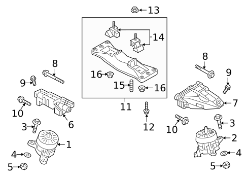 Engine & Trans Mounting for 2019 Genesis G90 #0