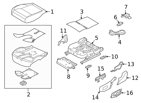 Passenger Seat Components for 2020 Land Rover Defender 110 #0