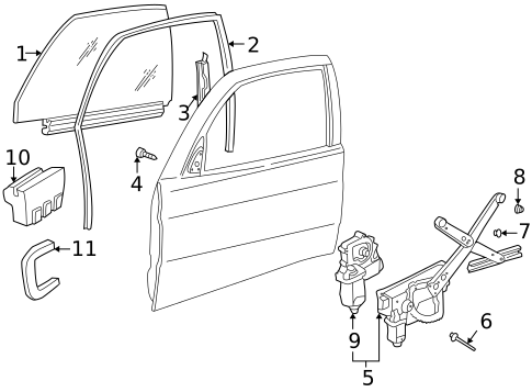 Front Door for 1999 Saab 9-3 #1