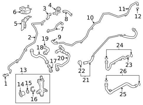 Hoses & Pipes for 2016 Porsche Cayman #2
