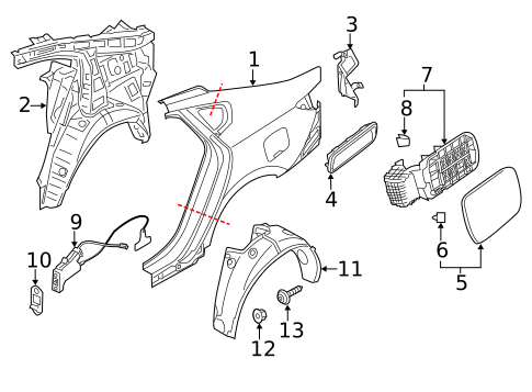 Fuel Door for 2018 Kia Cadenza #1