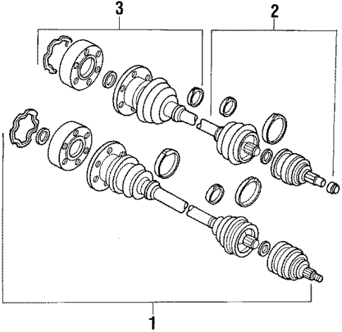 Rear Axle for 1991 Audi 80 Quattro #0