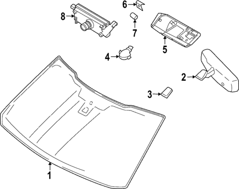 Glass - Windshield for 2022 Ford F-150 #3