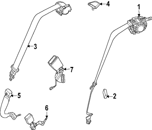 Rear Seat Belts for 2024 BMW 530i xDrive #0