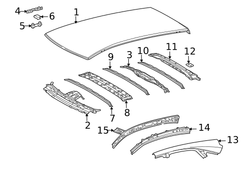 Roof & Components for 2010 Lexus RX450h #1