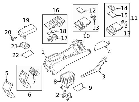 Center Console for 2020 Kia Optima #0