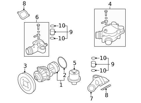 Water Pump for 2009 BMW M6 #0
