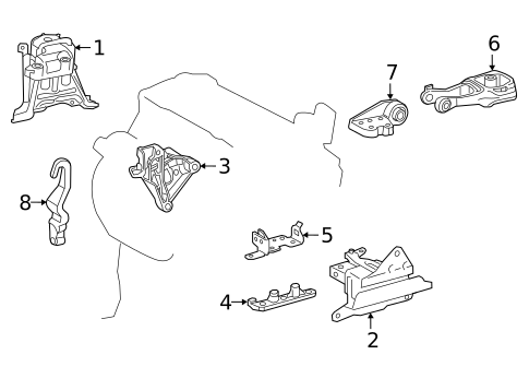 Engine & Trans Mounting for 2022 Toyota Corolla #1