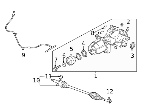 Axle & Differential for 2019 Lincoln MKZ #0