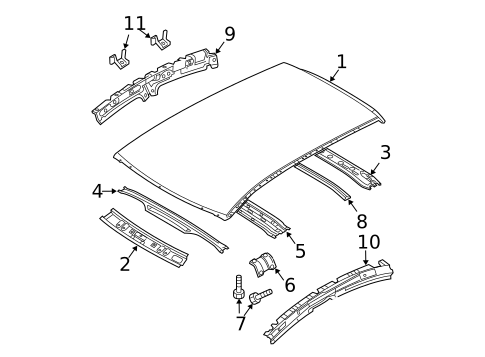 Roof & Components for 2013 Mazda 3 #0