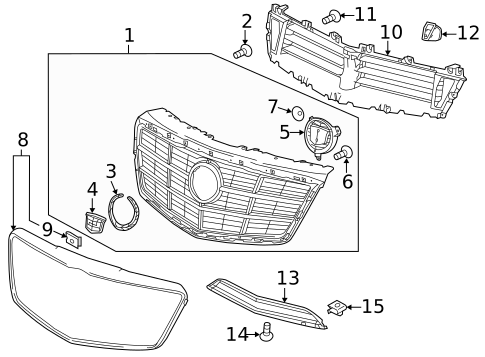 Grille & Components for 2015 Cadillac CTS #0
