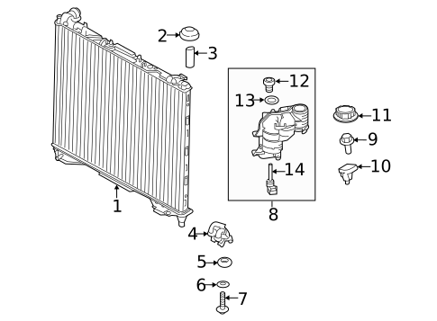 Radiator & Components for 2010 Land Rover Range Rover #4