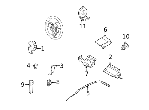 Air Bag Components for 2008 Nissan 350Z #0