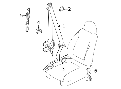 Seat Belt for 2006 Hyundai Tiburon #0