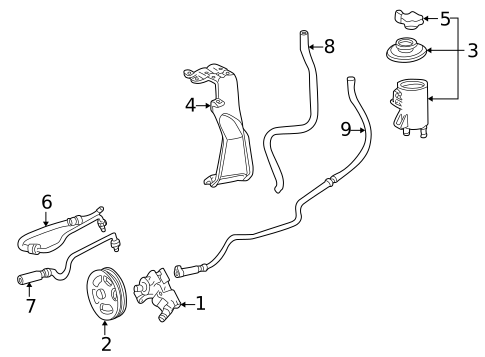 Power Steering Hoses, Pumps, & Related Components for 2002 Lincoln Blackwood #0