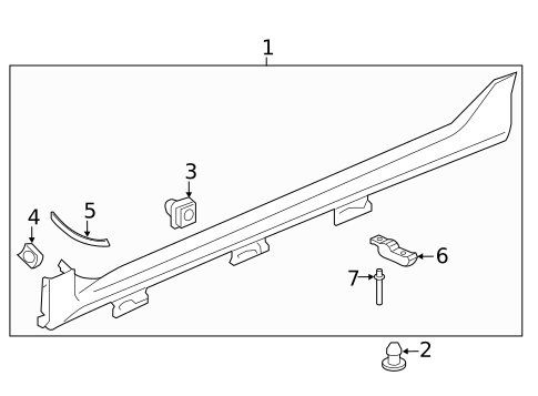 Exterior Trim - Pillars for 2018 Honda Civic #3