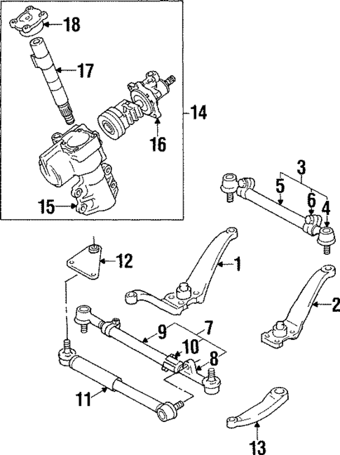 Steering Gear & Linkage for 1997 Lexus LX450 #1