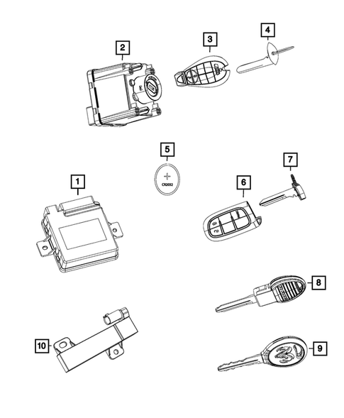 Keys, Modules and Engine Controllers for 2017 Ram 2500 #1