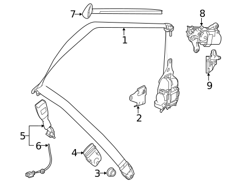 Front Seat Belts for 2021 Mercedes-Benz S63 AMG #1