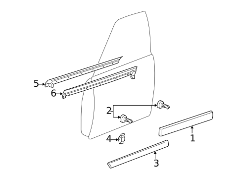 Exterior Trim - Front Door for 2000 Audi A6 Quattro #0