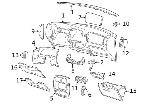 Instrument Panel for 2002 Ford Explorer Sport Trac #0
