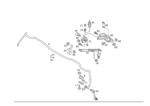 Rear Torsion Bar & Height Control Valve Used Self-Levellingdevice for 1993 Mercedes-Benz 500SEL #1