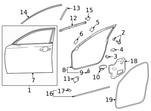 Door & Components for 2025 Lexus IS300 #0
