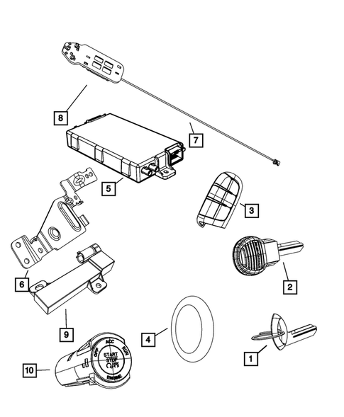 Keys, Modules and Engine Controllers for 2011 Dodge Journey #1