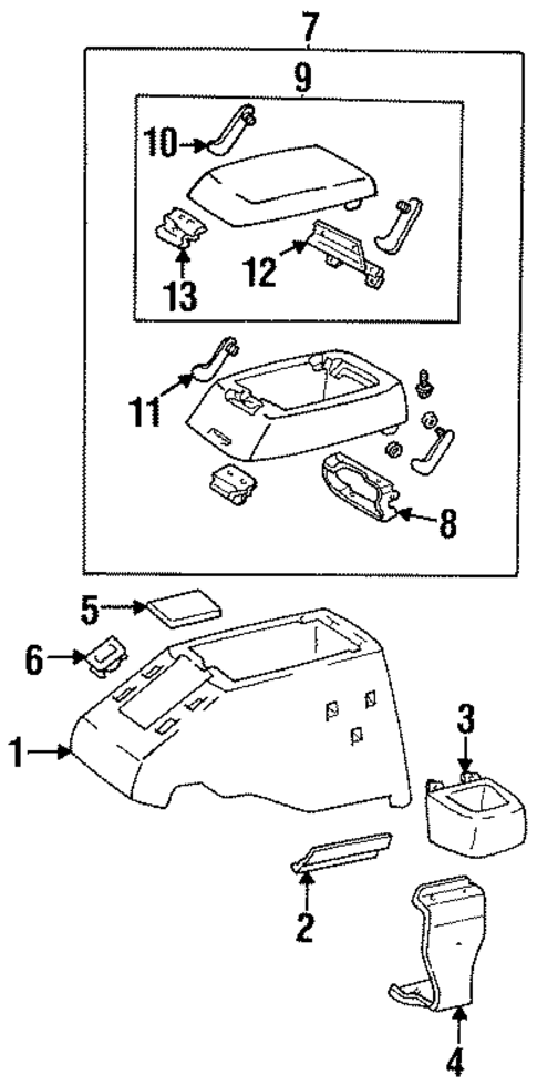 Center Console for 1996 Toyota Land Cruiser #0