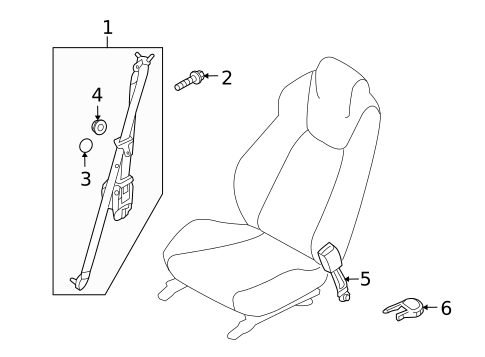 Seat Belt for 2010 Hyundai Genesis Coupe #0